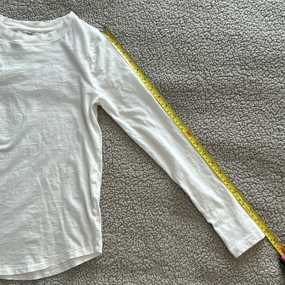 Madewell Whisper Cotton Rib-Crewneck Top - Size XXS - Picture 4 of 8